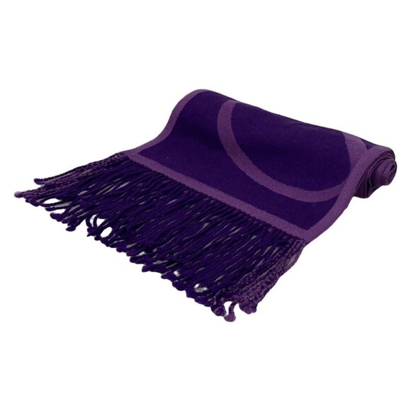 Auth COACH - Purple Wool Scarf - Picture 1 of 4